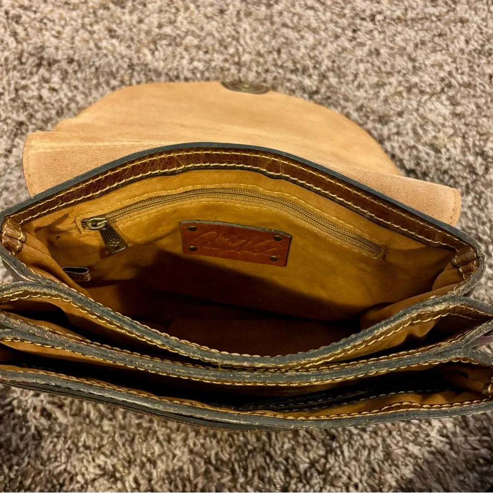 Patricia Nash Floral Brown Crossbody Bag - Picture 4 of 10